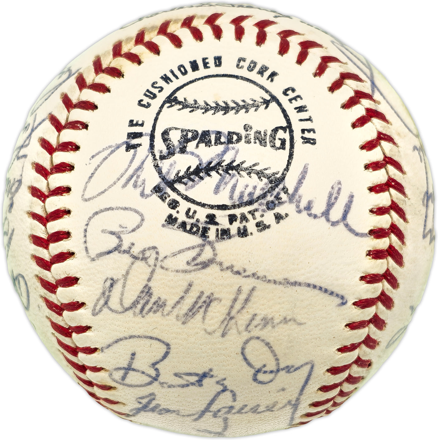1971 Montreal Expos Team Autographed Official Feeney NL Baseball With 26 Signatures Including Mike Marshall SKU #236104