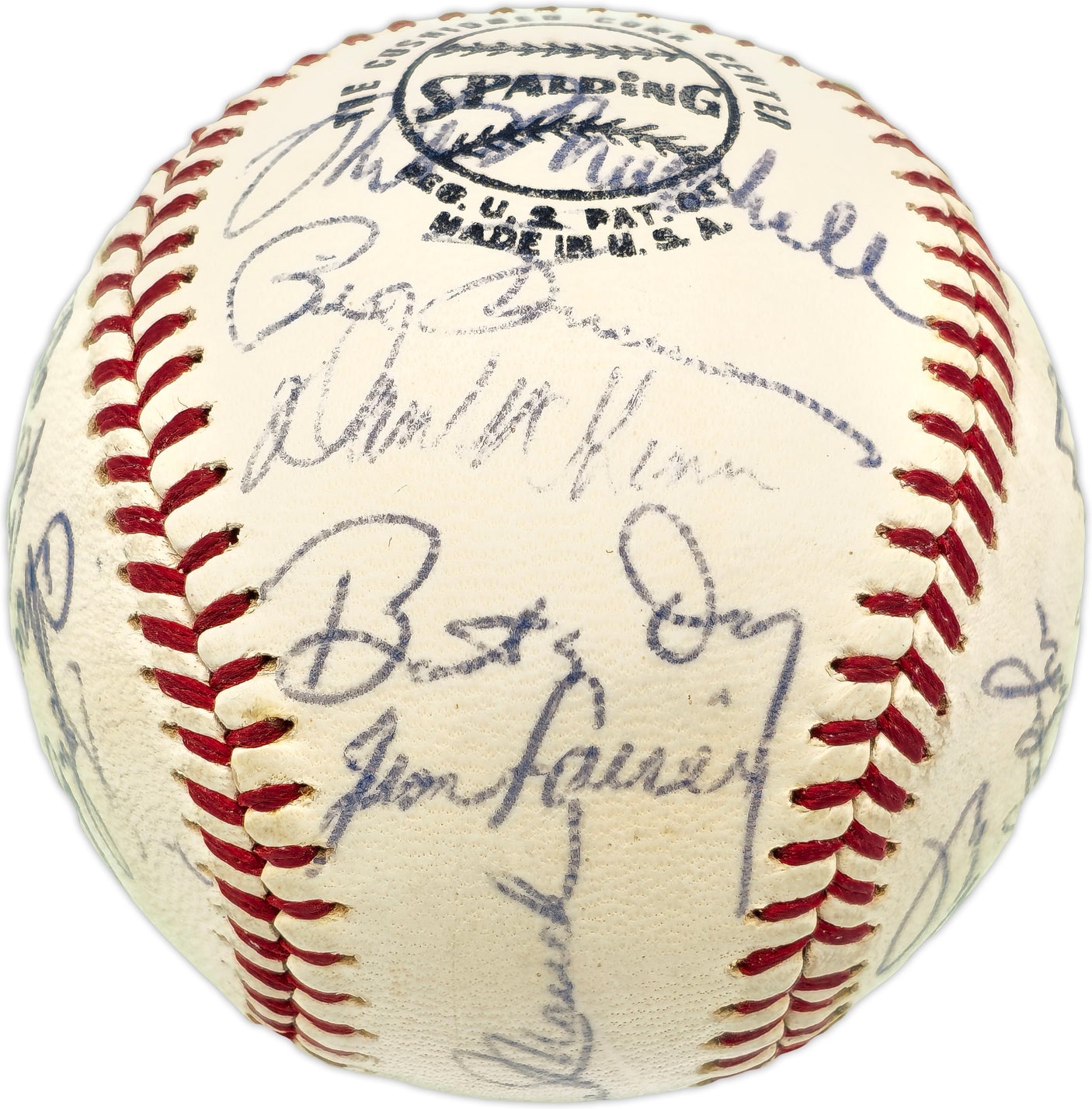 1971 Montreal Expos Team Autographed Official Feeney NL Baseball With 26 Signatures Including Mike Marshall SKU #236104