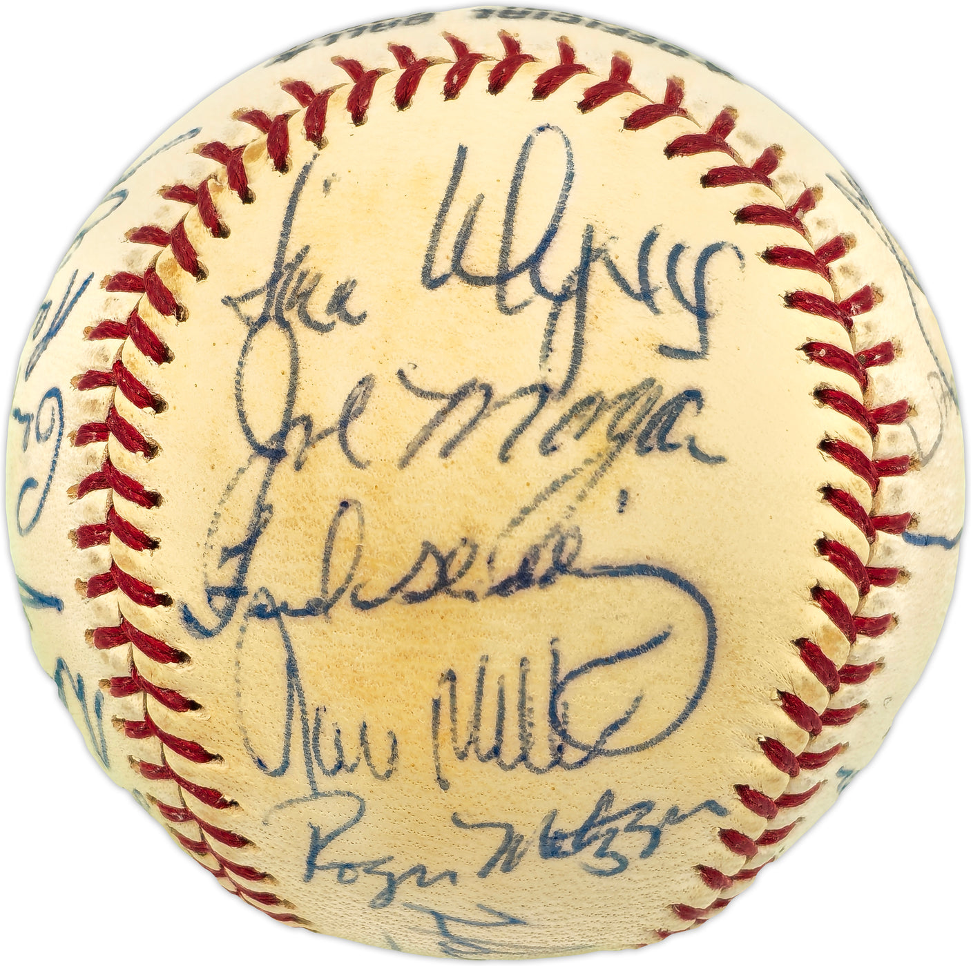 1971 Houston Astros Team Autographed Official Feeney NL Baseball With 22 Signatures Including Joe Morgan SKU #236105