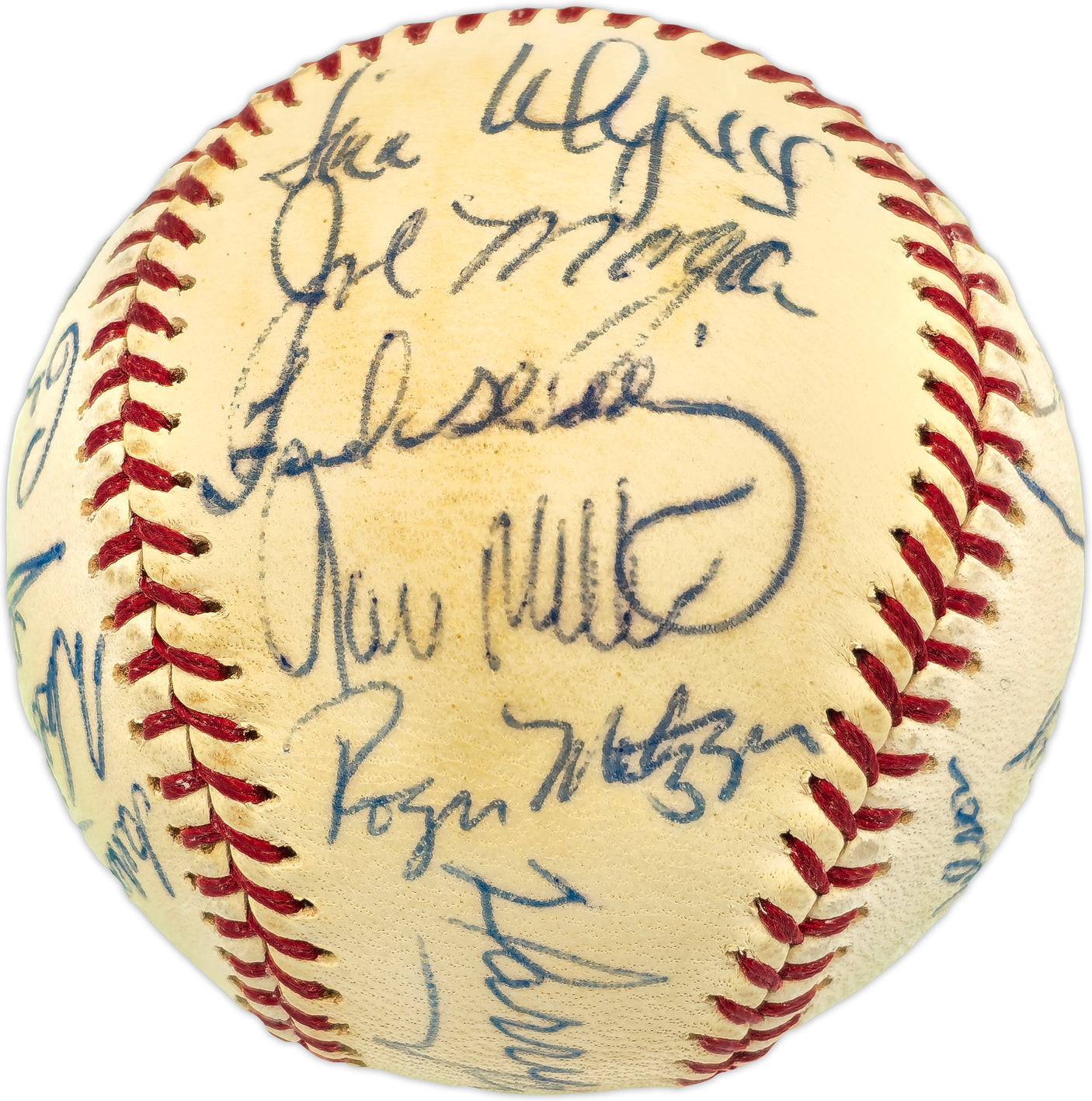1971 Houston Astros Team Autographed Official Feeney NL Baseball With 22 Signatures Including Joe Morgan SKU #236105