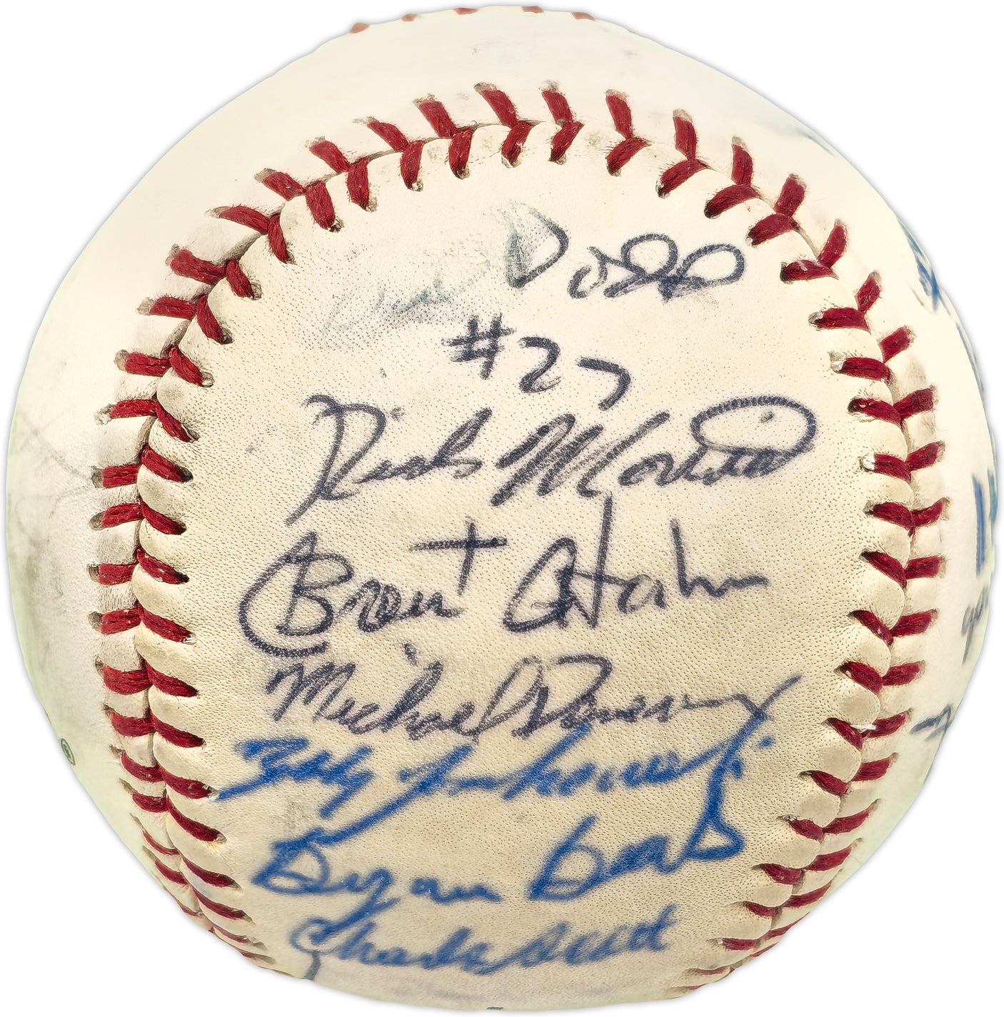 1985 Arizona State Sun Devils Team Autographed Official Wilson Professional League Baseball With 24 Signatures Including Barry Bonds Beckett BAS #A53834