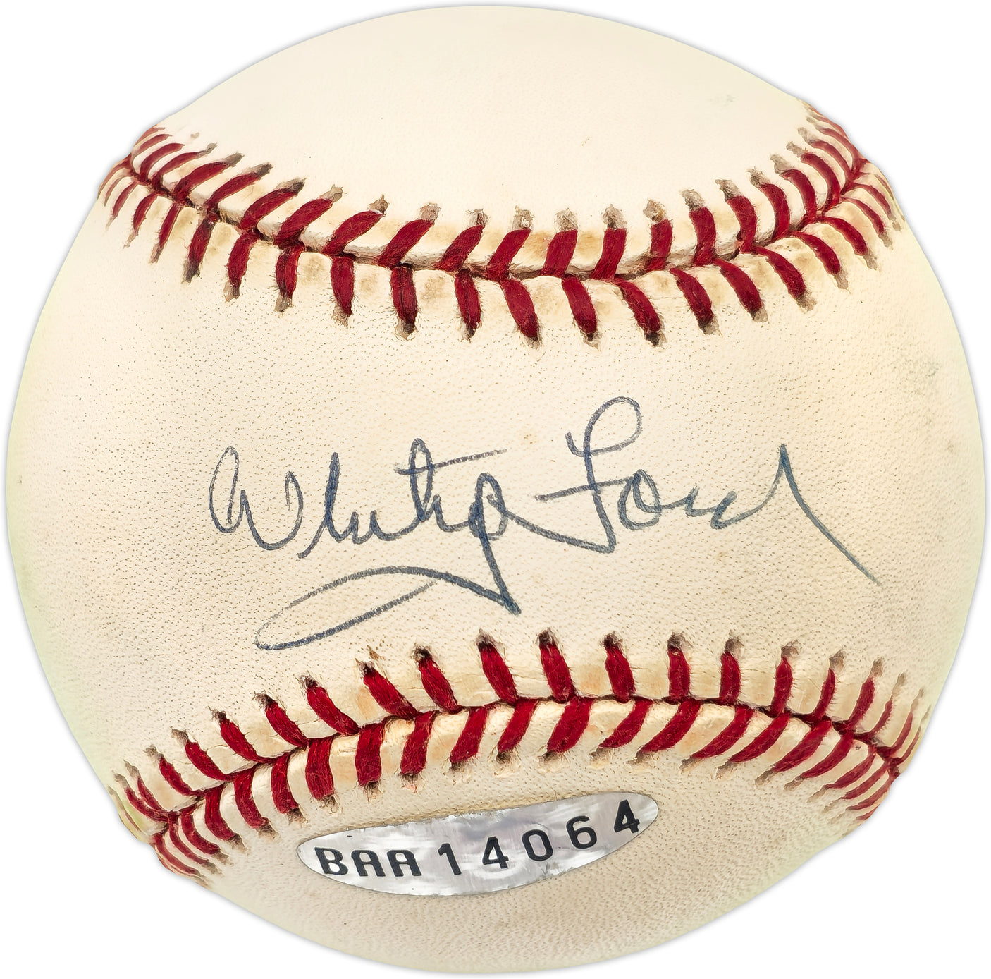 Whitey Ford Autographed Official AL Baseball New York Yankees UDA Holo #BAA14064
