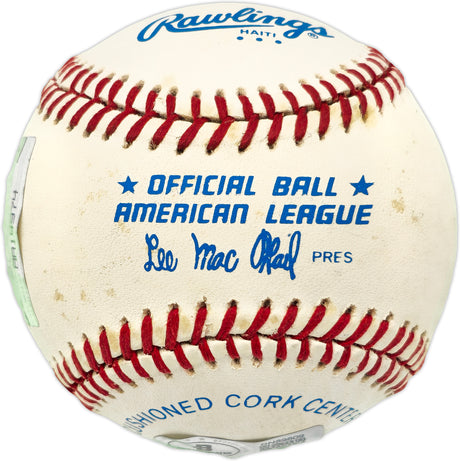 Kent Hrbek Autographed Official MacPhail AL Baseball Minnesota Twins Beckett BAS QR #BN89809