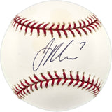 Joe Mauer Autographed Official MLB Baseball Minnesota Twins Beckett BAS QR #BN89812