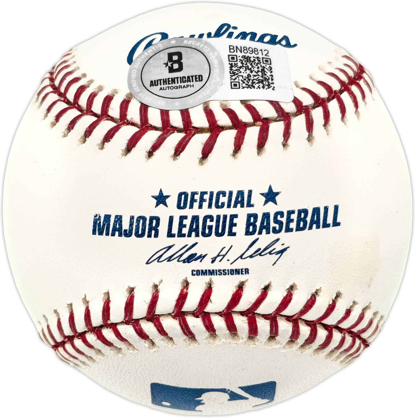 Joe Mauer Autographed Official MLB Baseball Minnesota Twins Beckett BAS QR #BN89812