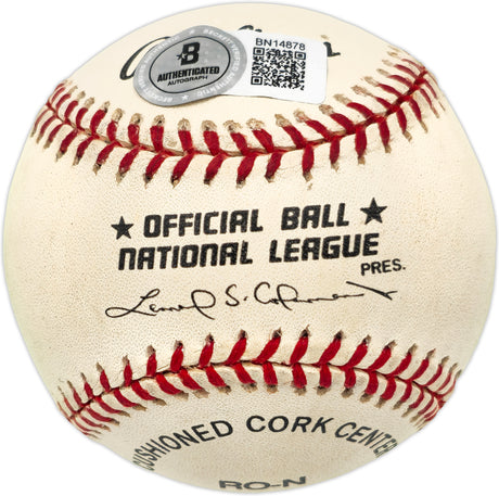 Tony Gwynn Autographed Official NL Baseball San Diego Padres Beckett BAS QR #BN14878