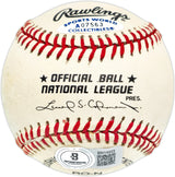 Fergie Jenkins Autographed Official NL Baseball Chicago Cubs "284 Wins" Beckett BAS QR #BN14933
