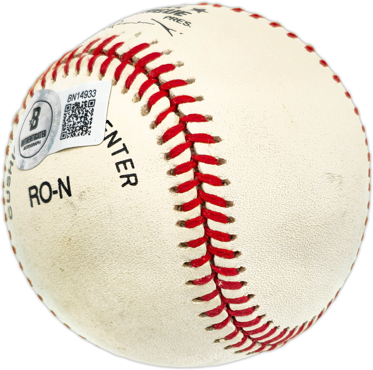 Fergie Jenkins Autographed Official NL Baseball Chicago Cubs "284 Wins" Beckett BAS QR #BN14933