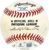 Bobby Thomson & Ralph Branca Autographed Official NL Baseball Beckett BAS QR #BN14938