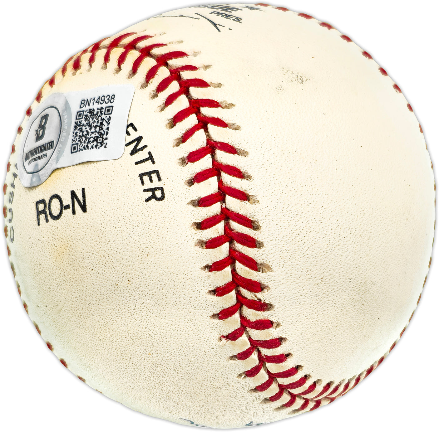 Bobby Thomson & Ralph Branca Autographed Official NL Baseball Beckett BAS QR #BN14938