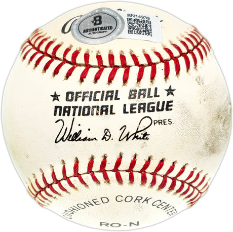 Tony Gwynn Autographed Official NL Baseball San Diego Padres Beckett BAS QR #BN14939