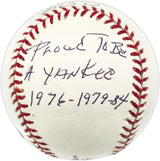 Oscar Gamble Autographed Official MLB Baseball New York Yankees Big "O" Proud to be a Yankee 1976-1979-1984 Beckett BAS QR #BN14945