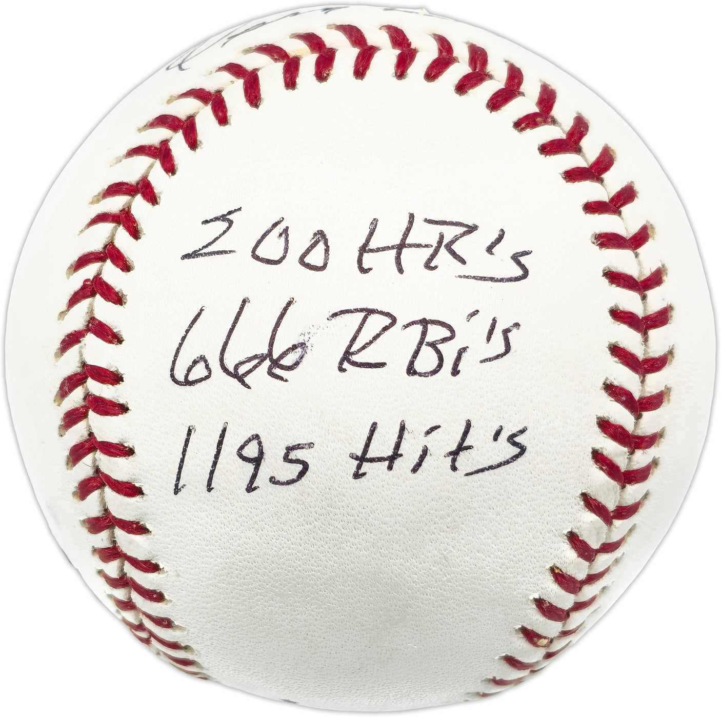 Oscar Gamble Autographed Official MLB Baseball New York Yankees "200 HR's, 666 RBI's, 1195 Hits" Beckett BAS QR #BN14949