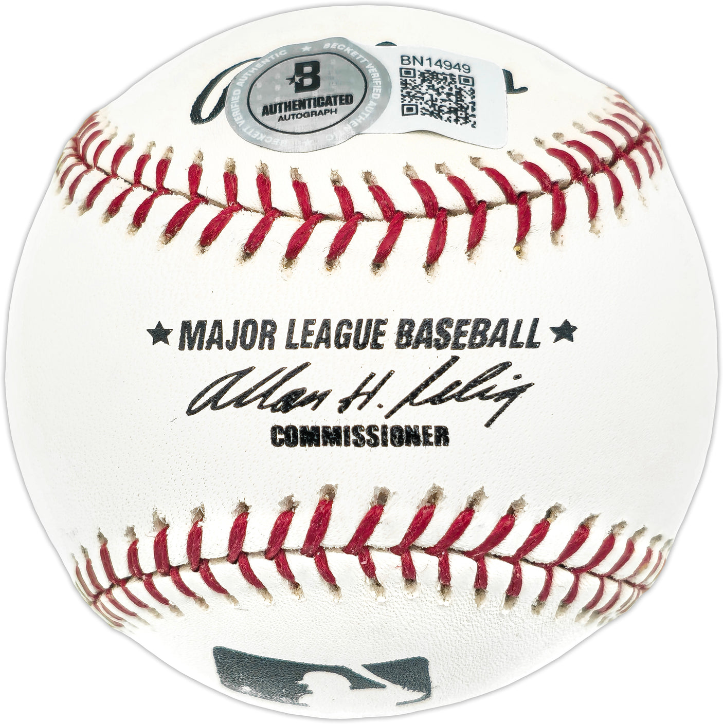 Oscar Gamble Autographed Official MLB Baseball New York Yankees "200 HR's, 666 RBI's, 1195 Hits" Beckett BAS QR #BN14949