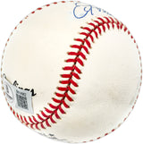 Ed Hearn Autographed Official NL Baseball New York Mets "86 WS Champs" Beckett BAS QR #BN14962