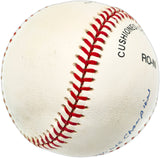 Ed Hearn Autographed Official NL Baseball New York Mets "86 WS Champs" Beckett BAS QR #BN14962