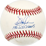 Dave Magadan Autographed Official NL Baseball New York Mets "1986 WS Champs" Beckett BAS QR #BN14968