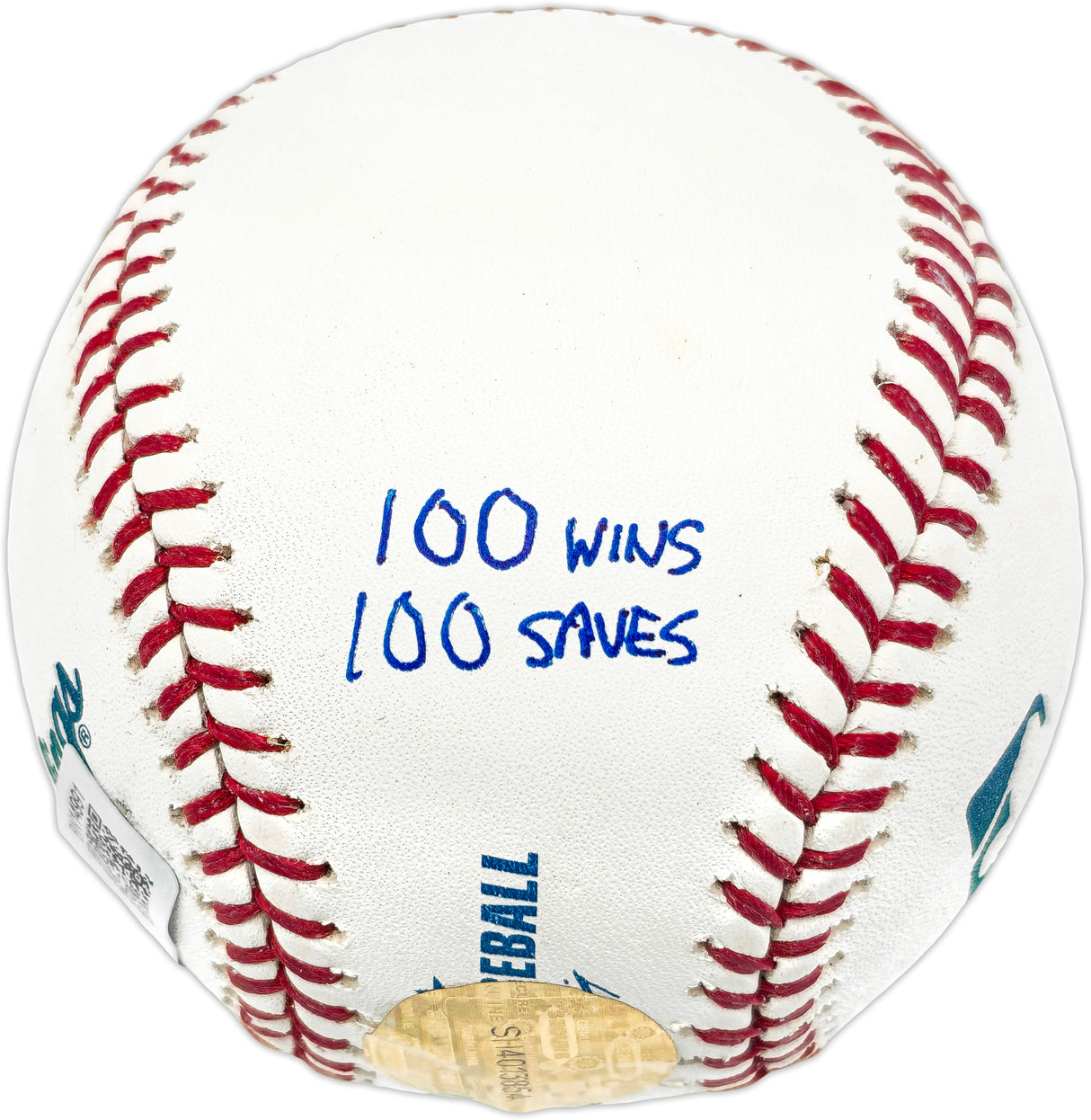 Ron Reed Autographed Official MLB Baseball Philadelphia Phillies "1980 Phillies World Champs 100 wins 100 saves" Beckett BAS QR #BN14991