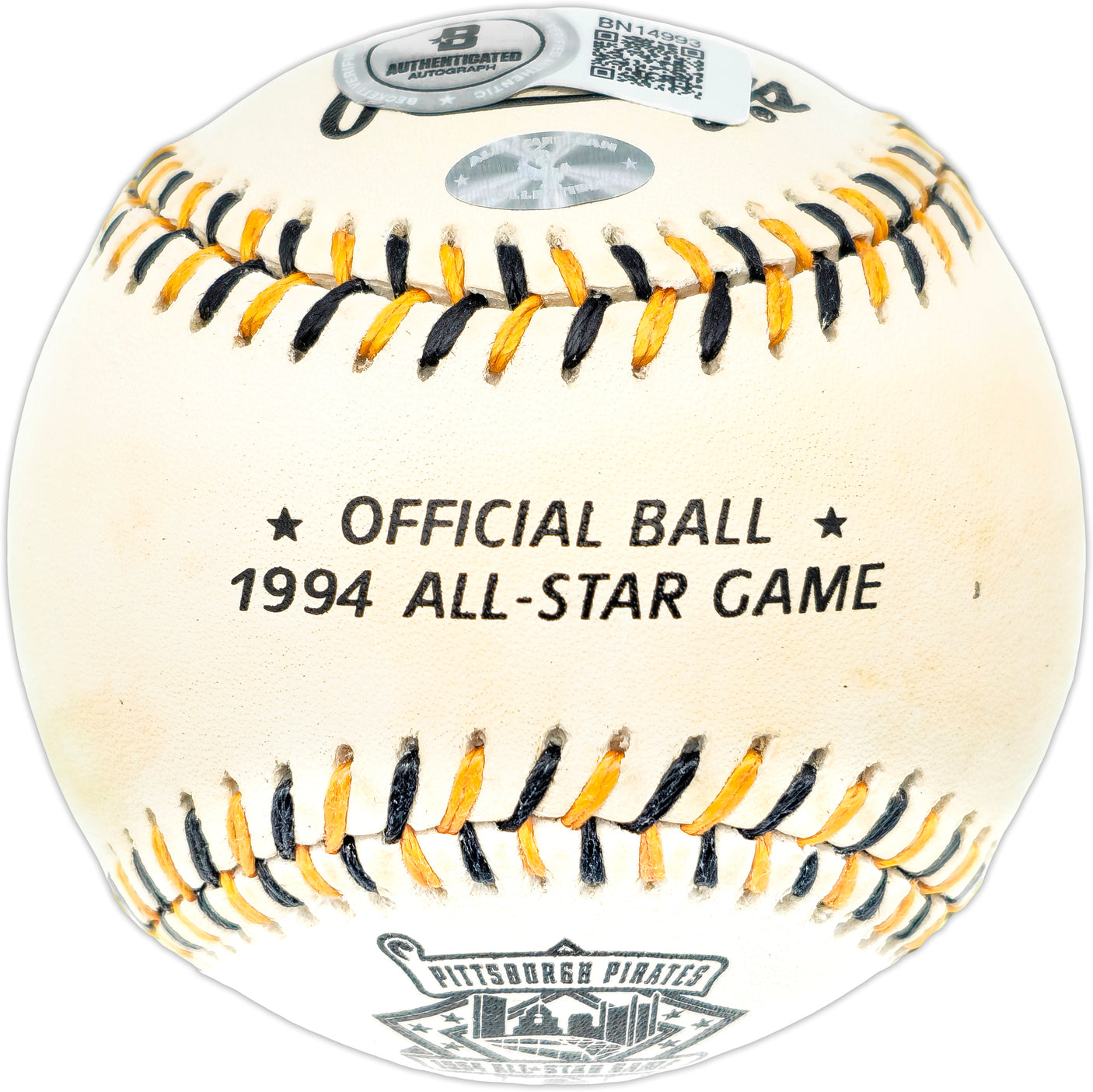 Paul O'Neill Autographed Official 1994 All Star Game Logo Baseball New York Yankees, Cincinnati Reds Beckett BAS QR #BN14993