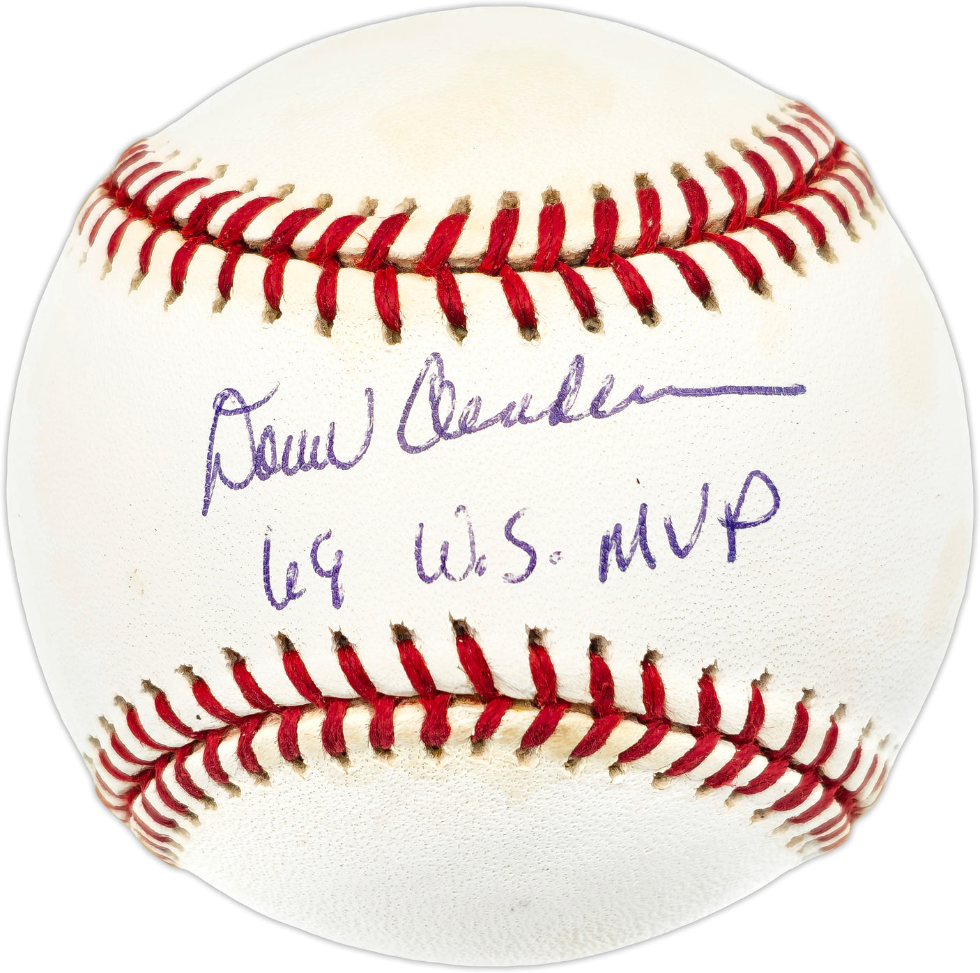 Donn Clendenon Autographed Official NL Baseball New York Mets "69 WS MVP" Beckett BAS QR #BN14994