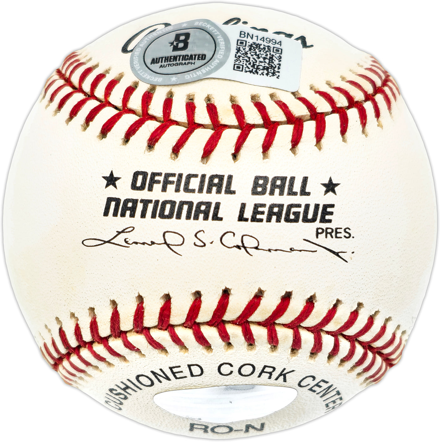 Donn Clendenon Autographed Official NL Baseball New York Mets "69 WS MVP" Beckett BAS QR #BN14994