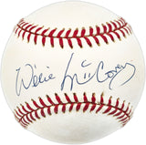 Willie McCovey Autographed Official NL Baseball San Francisco Giants Beckett BAS QR #BN15001