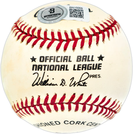 Mike Schmidt Autographed Official NL Baseball Philadelphia Phillies Beckett BAS QR #BN15009