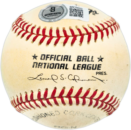 Tom Seaver Autographed Official NL Baseball New York Mets, Cincinnati Reds "#41" Beckett BAS QR #BN15023