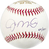 Joe Montana Autographed Official Stat Logo MLB Baseball San Francisco 49ers #64/500 PSA/DNA #3A66157