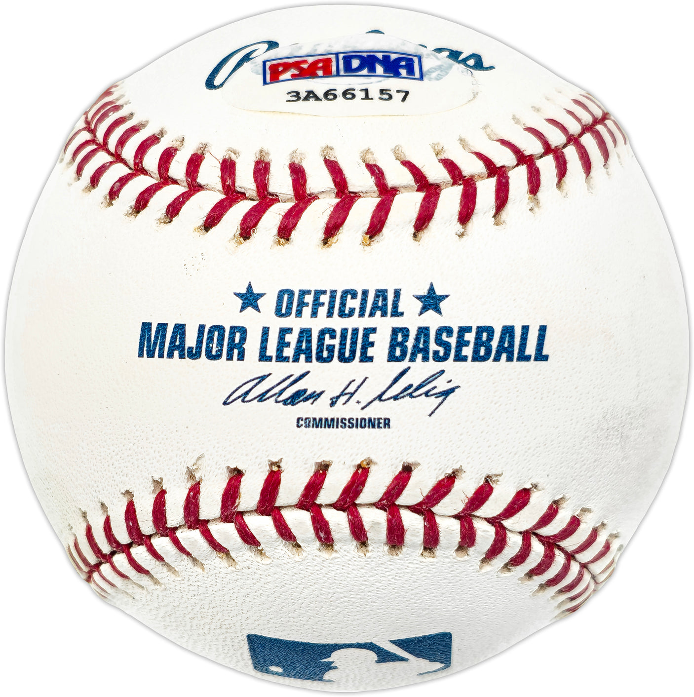 Joe Montana Autographed Official Stat Logo MLB Baseball San Francisco 49ers #64/500 PSA/DNA #3A66157