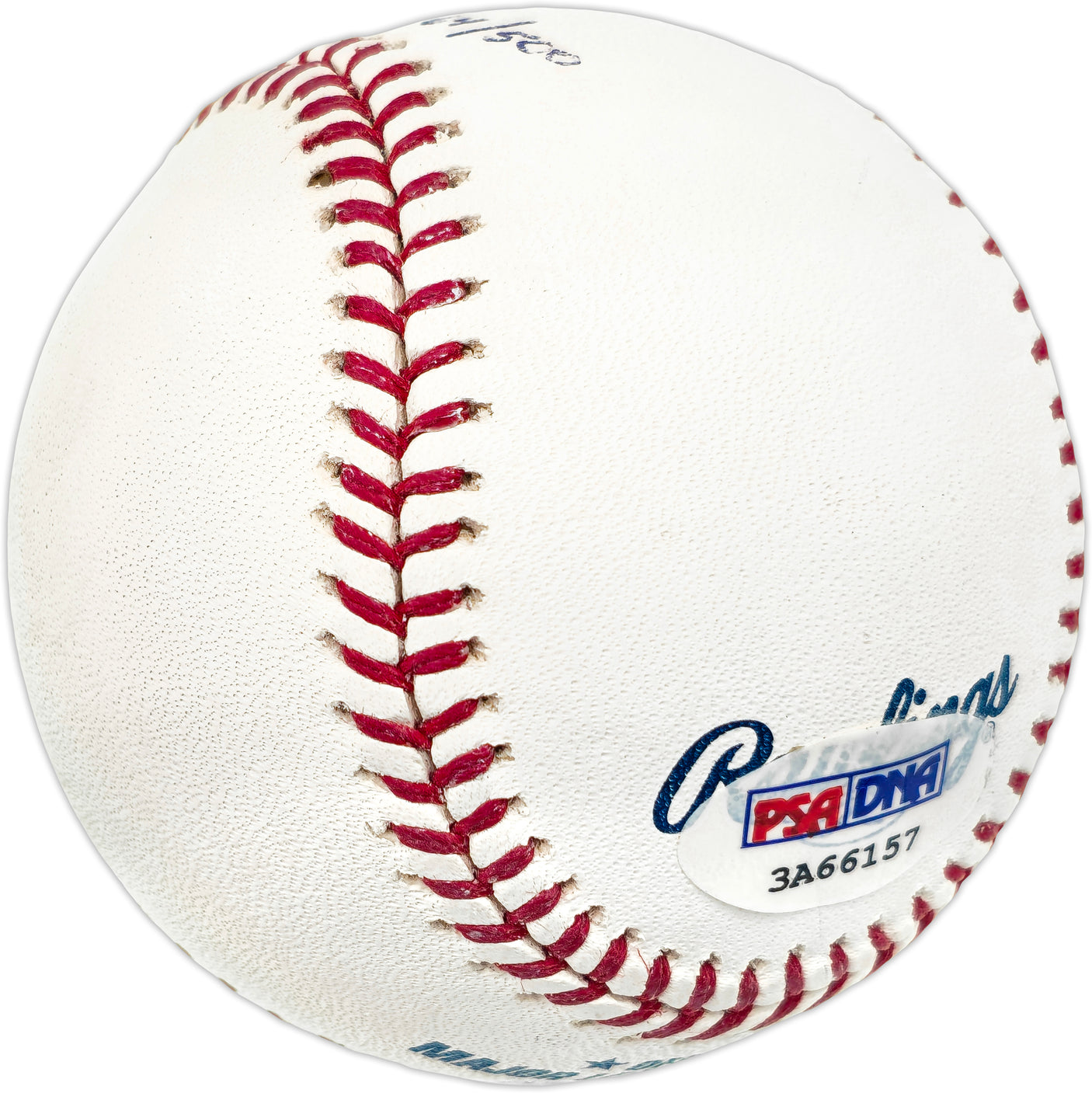 Joe Montana Autographed Official Stat Logo MLB Baseball San Francisco 49ers #64/500 PSA/DNA #3A66157