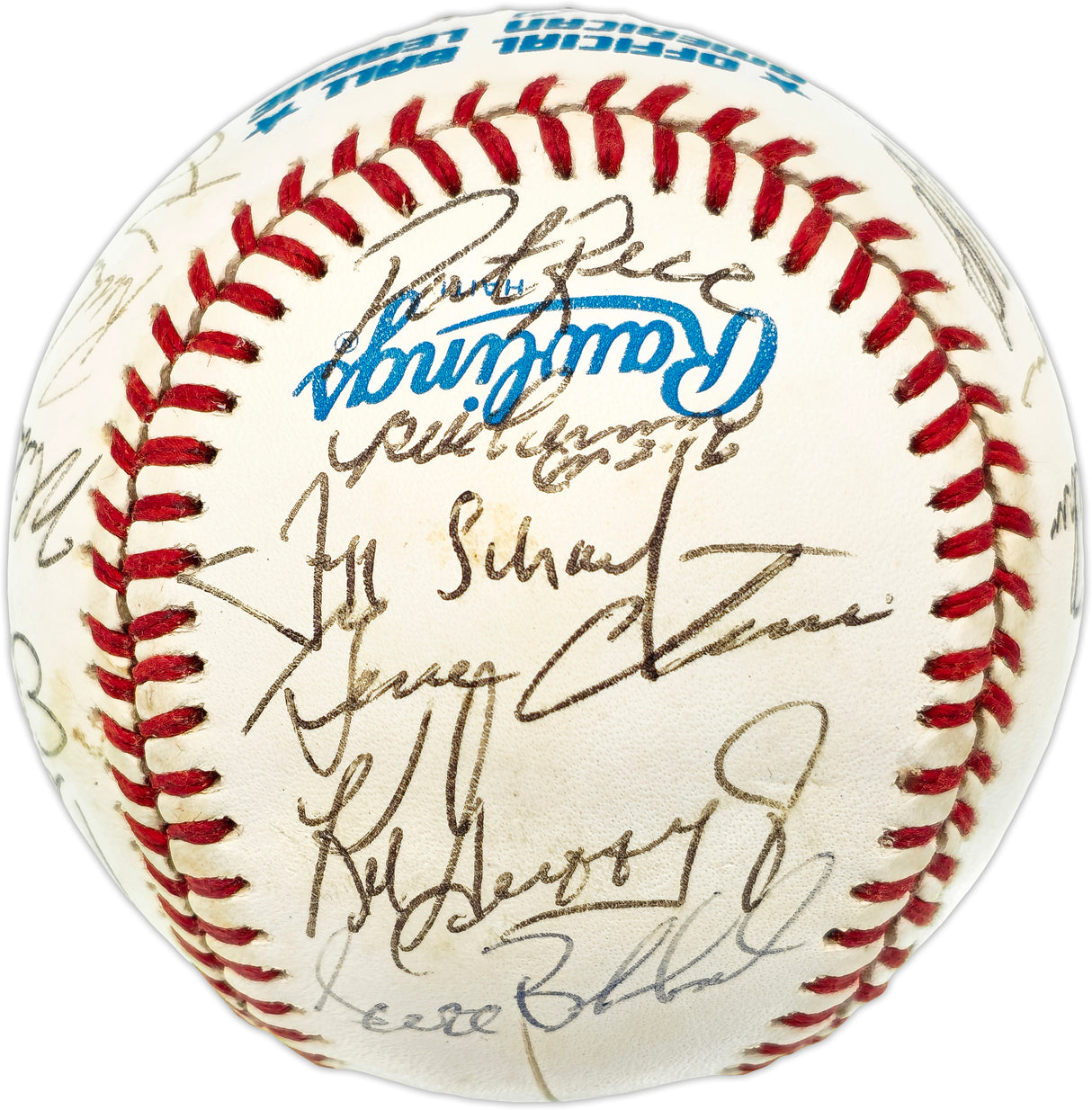 1991 Seattle Mariners Autographed Official AL Baseball With 23 Signatures Including Ken Griffey Jr. & Edgar Martinez PSA/DNA #Y01995