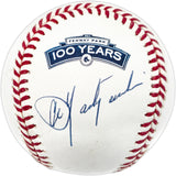 Carl Yastrzemski Autographed Official Fenway Park 100 Years Logo Baseball Boston Red Sox MLB Holo #FJ926713