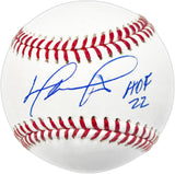 David Ortiz Autographed Official MLB Baseball Boston Red Sox "HOF 22" (Smudged) Beckett BAS Witness #WY88225