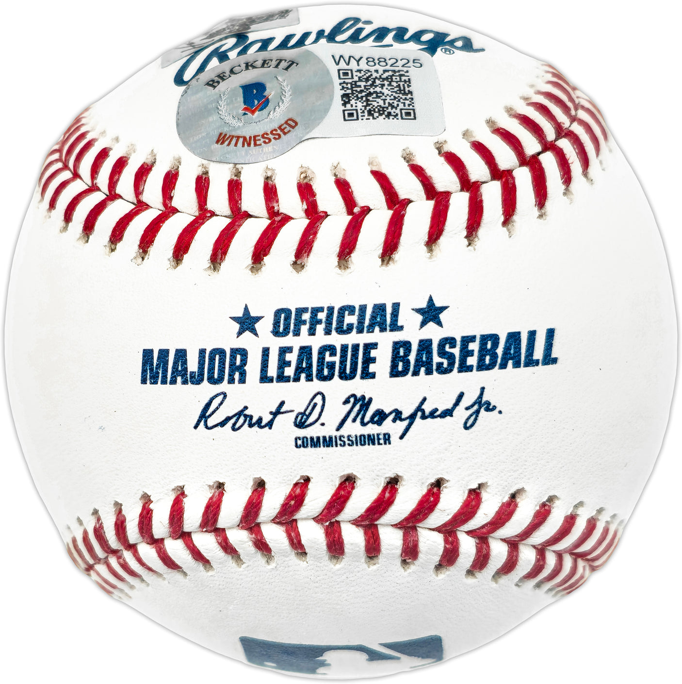 David Ortiz Autographed Official MLB Baseball Boston Red Sox "HOF 22" (Smudged) Beckett BAS Witness #WY88225