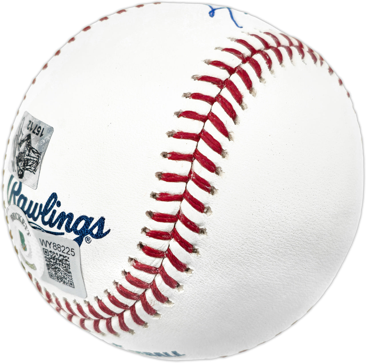 David Ortiz Autographed Official MLB Baseball Boston Red Sox "HOF 22" (Smudged) Beckett BAS Witness #WY88225