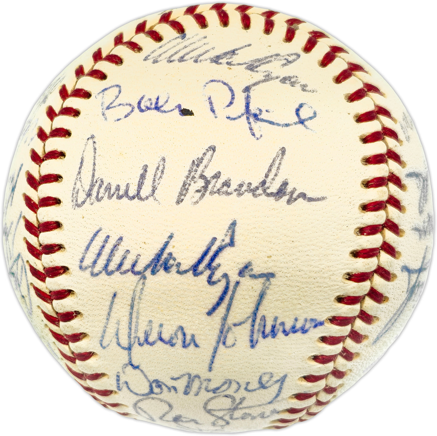 1971 Philadelphia Phillies Autographed Official Giles NL Baseball With 24 Signatures SKU #237408