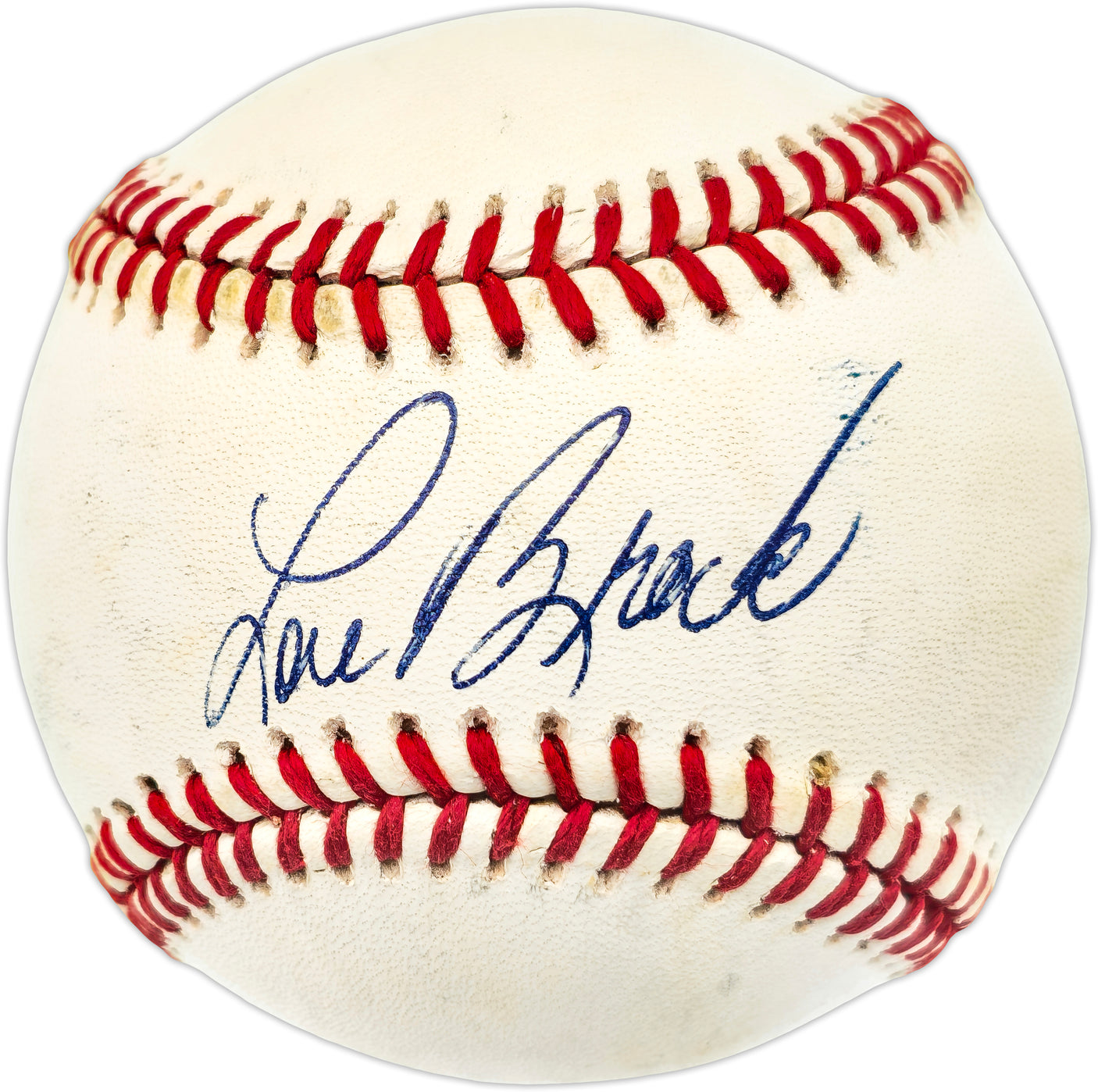 Lou Brock Autographed Official NL Baseball St. Louis Cardinals JSA #A13270