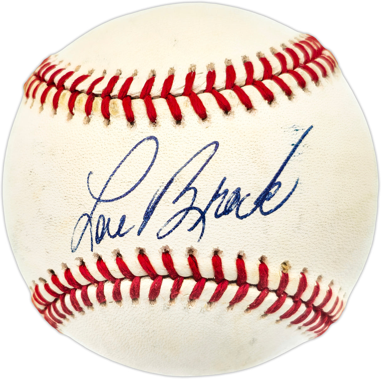 Lou Brock Autographed Official NL Baseball St. Louis Cardinals JSA #A13270