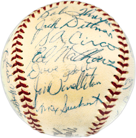 1953 Milwaukee Braves Autographed Official Giles NL Baseball SKU #237414