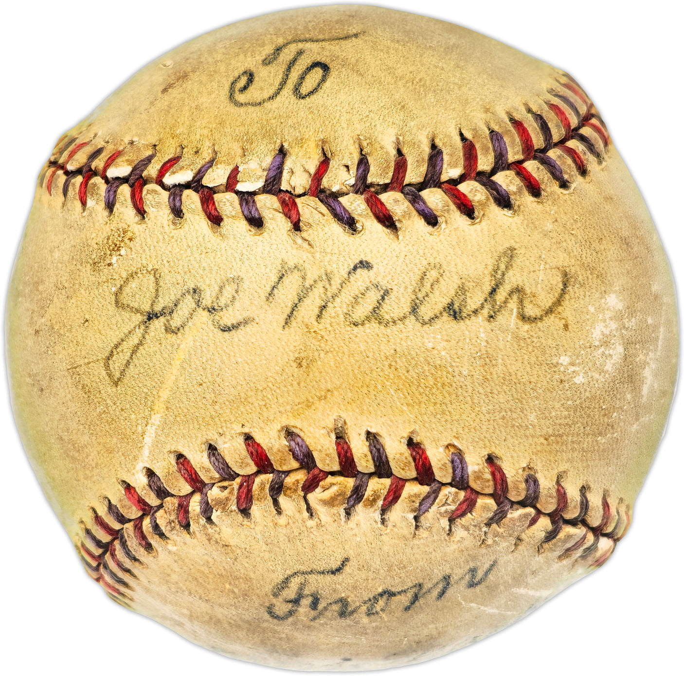 Connie Mack Autographed Official Major League Baseball Philadelphia A's "To Joe Walsh From" Beckett BAS #AC61638