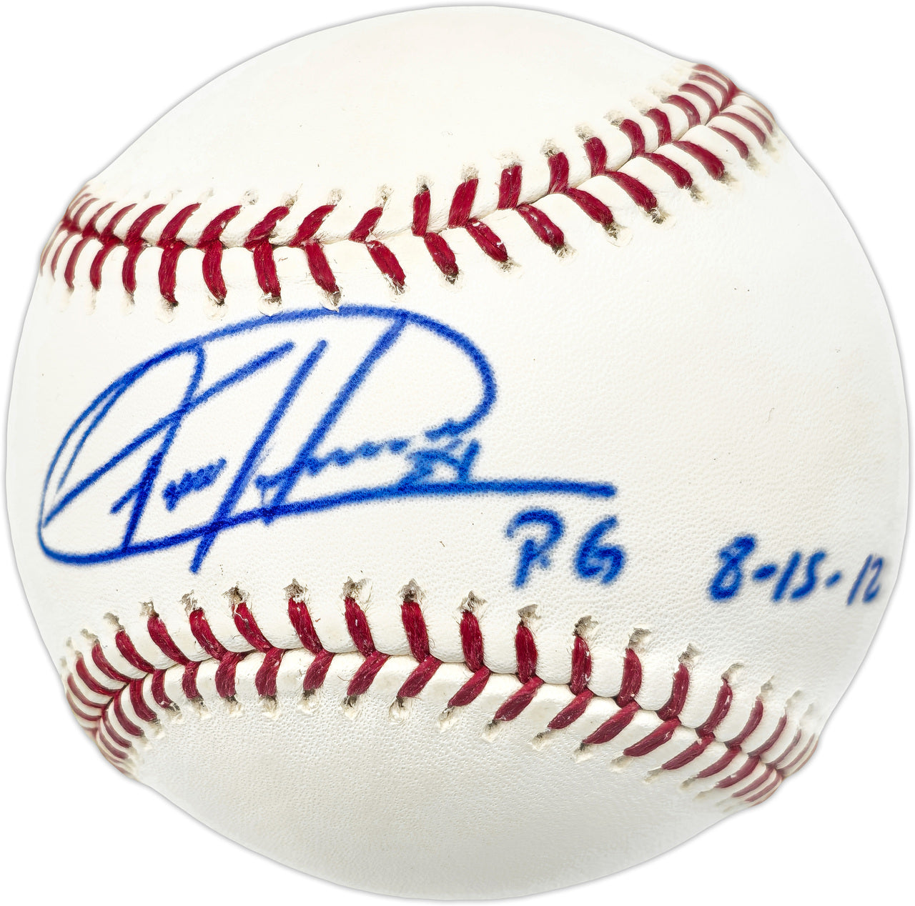 Felix Hernandez Autographed Official MLB Baseball Seattle Mariners "P.G. 8-15-12" PSA/DNA #4A52876
