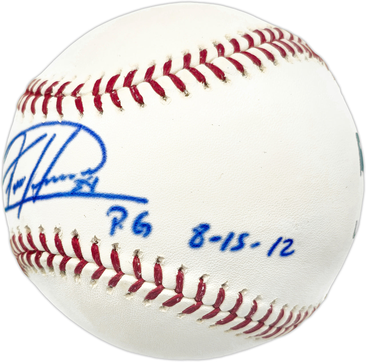 Felix Hernandez Autographed Official MLB Baseball Seattle Mariners "P.G. 8-15-12" PSA/DNA #4A52876