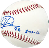 Felix Hernandez Autographed Official MLB Baseball Seattle Mariners "P.G. 8-15-12" PSA/DNA #4A52876