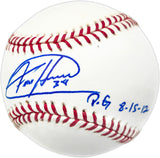 Felix Hernandez Autographed Official MLB Baseball Seattle Mariners "P.G. 8-15-12" PSA/DNA #4A52891