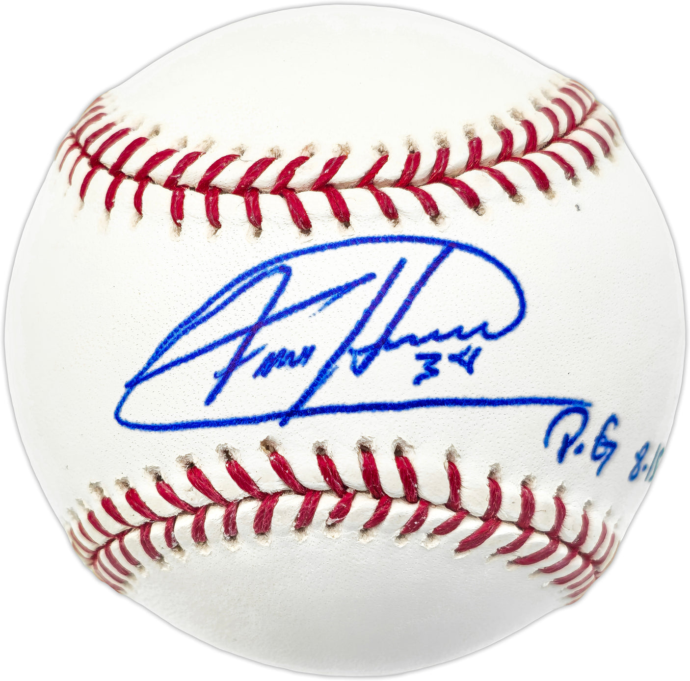 Felix Hernandez Autographed Official MLB Baseball Seattle Mariners "P.G. 8-15-12" PSA/DNA #4A52891
