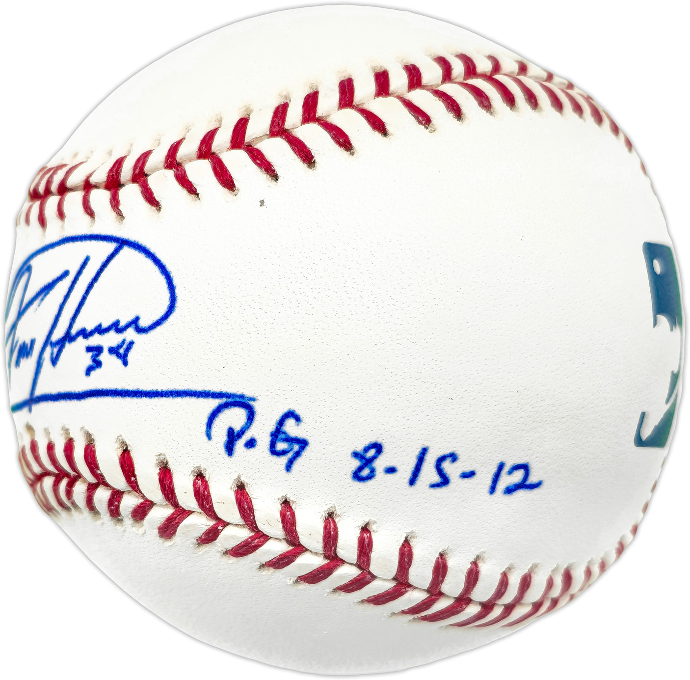 Felix Hernandez Autographed Official MLB Baseball Seattle Mariners "P.G. 8-15-12" PSA/DNA #4A52891