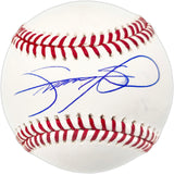 Sammy Sosa Autographed Official MLB Baseball Chicago Cubs (Smudged) Beckett BAS Witness #2W197616