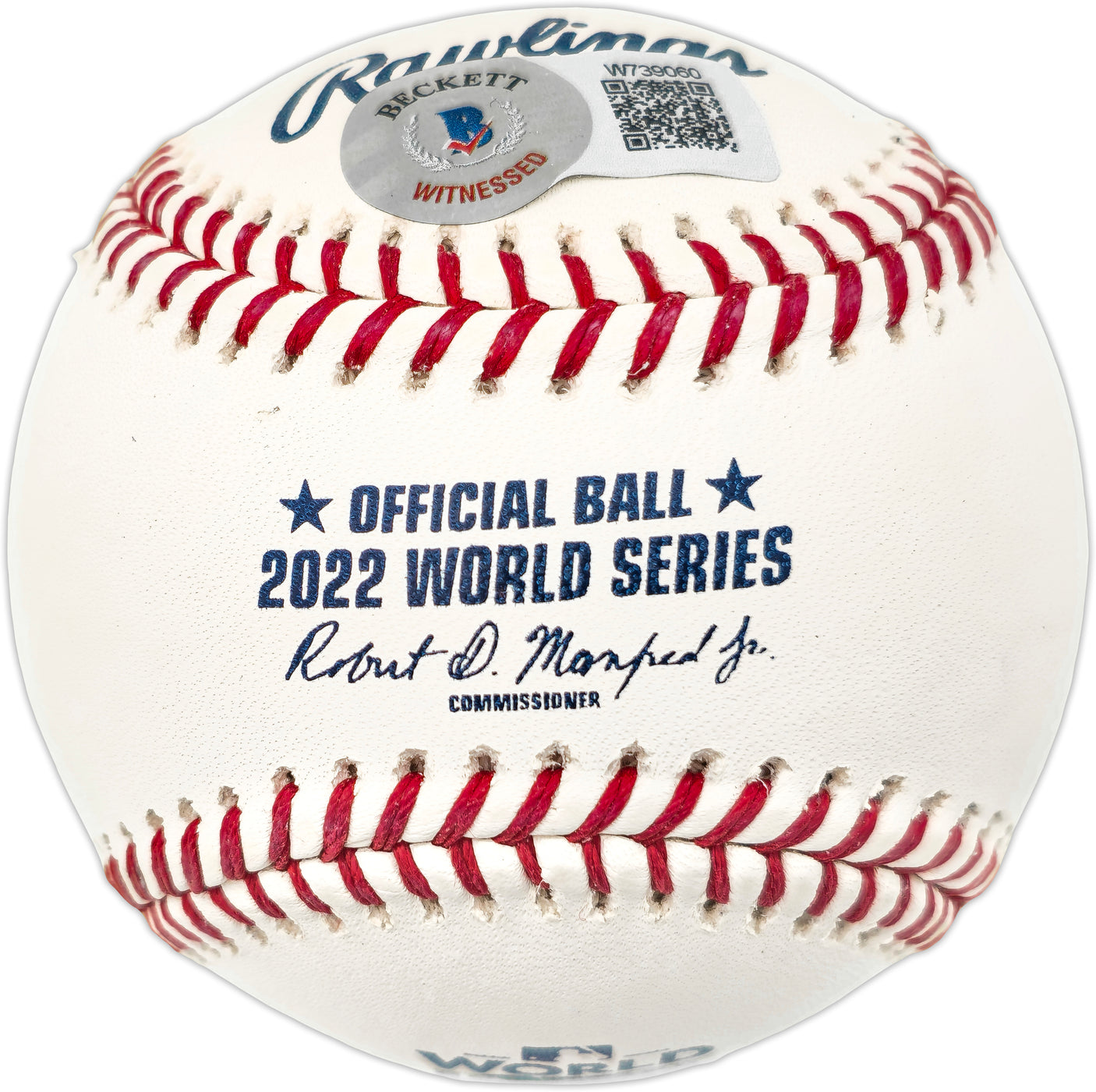 Alex Bregman Autographed Official 2022 World Series Logo Baseball Houston Astros "2022 WS Champs" Beckett BAS Witness #W739060