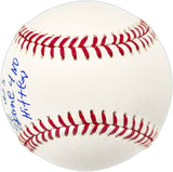 Cristian Javier Autographed Official 2022 World Series Logo Baseball Houston Astros "22 WS Game 4 No Hitter" (Smudged) Beckett BAS Witness #W722632
